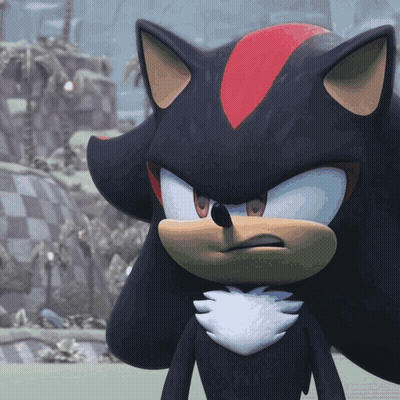 Close Up Shadow The Hedgehog With Red Stripe GIF