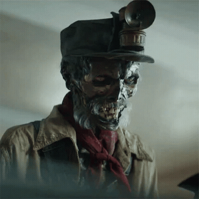 Close Up Skeleton With Hat And Lantern GIF