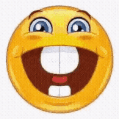 Close Up Smiley Face With Big Mouth And Teeth GIF