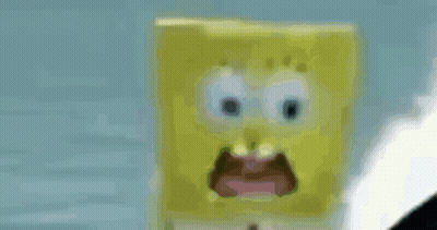 Close Up SpongeBob SquarePants Surprised GIF