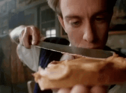 Close Up Spreading Of Peanut Butter GIF