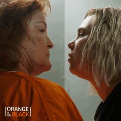 Close Up Stare Down Orange New Black GIF