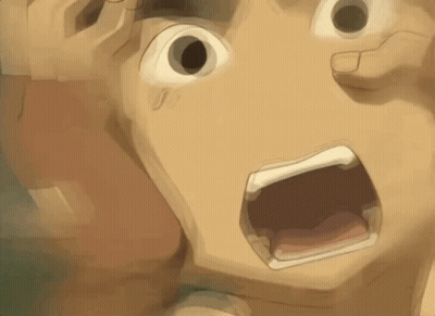 Close Up Surprised Face GIF