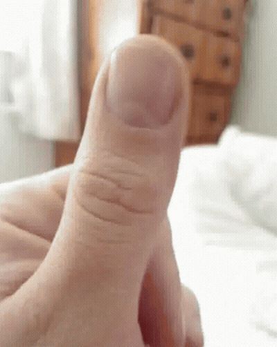 Close Up Thumb Giving Thumbs Up GIF