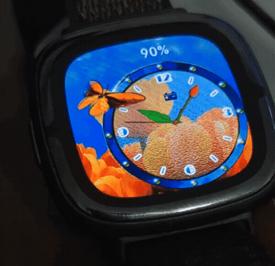 Close Up Watch Face At 9:00 GIF