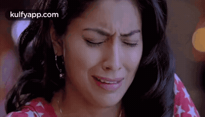 Close Up Woman Crying Eyes Closed GIF