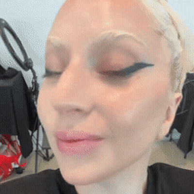 Close Up Woman Eyes Closed Ring Light GIF