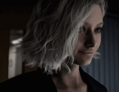 Close-Up Woman Face Dark Background GIF