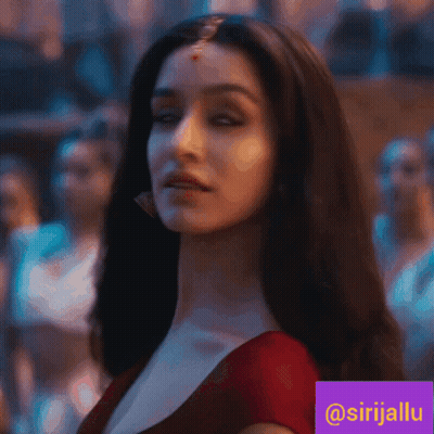 Close Up Woman Face Purple Sticker @Sirjiallu GIF