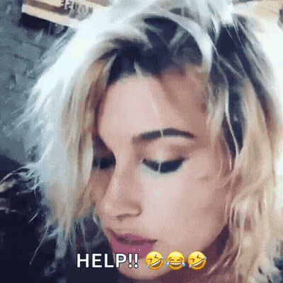 Close Up Woman Face Saying Help GIF