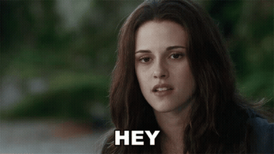 Close Up Woman Face Saying Hey GIF