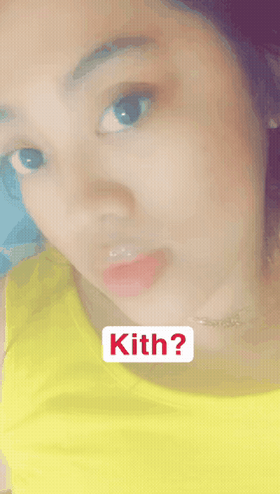 Close Up Woman Face Saying Kith GIF