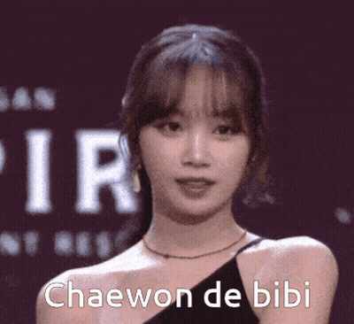 Close Up Woman Face With Chaewon De Bibi GIF