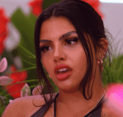 Close Up Woman Face With Flower GIF
