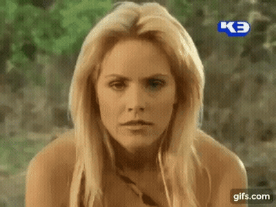 Close Up Woman Face With K3 Logo GIF