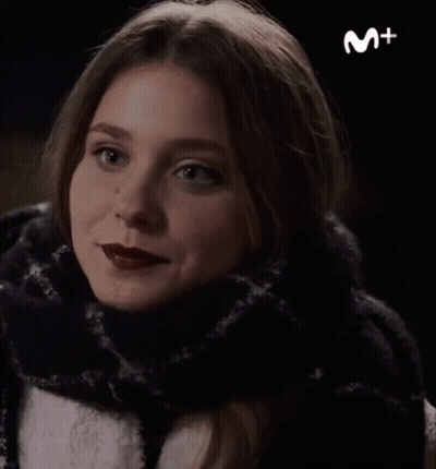 Close Up Woman Face With Letter M GIF
