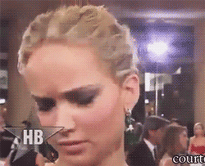 Close Up Woman Face With Letters HB GIF