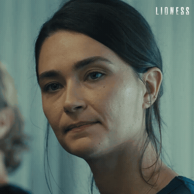 Close Up Woman Face With Lioness GIF