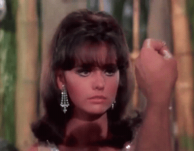 Close Up Woman Face With Man Holding Her Hair GIF