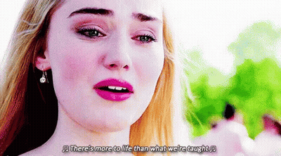 Close Up Woman Face With Quote GIF