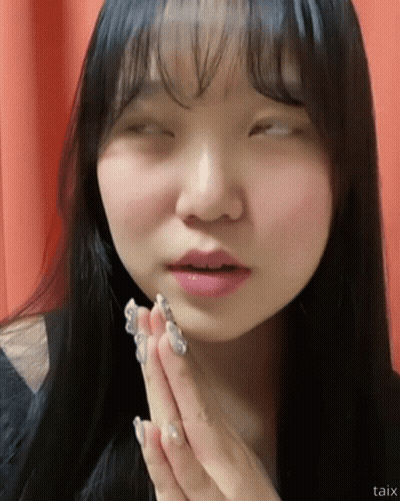 Close Up Woman Face With Taix GIF