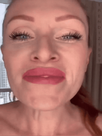 Close-Up Woman Face With TR Letters GIF