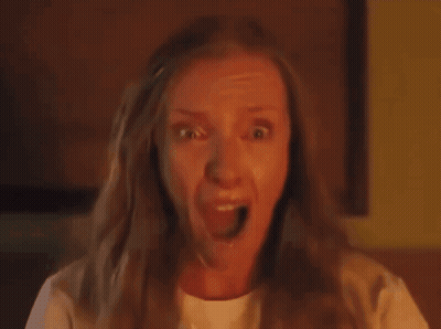 Close Up Woman Face Yellow Background GIF
