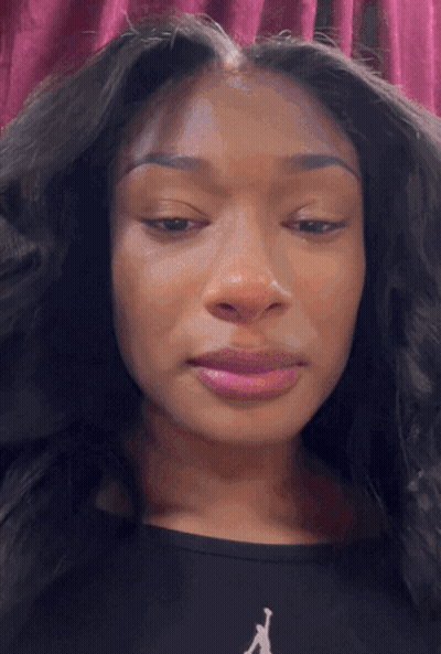 Close Up Woman In Black Shirt With Letter R GIF