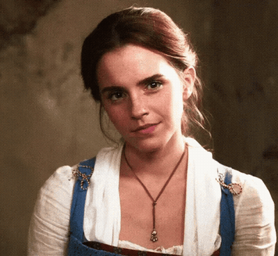 Close-Up Woman In Blue Dress With Necklace GIF