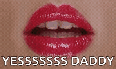 Close Up Woman Lips Red Lipstick Yesssss Daddy GIF