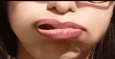 Close Up Woman Mouth With Pink Lipstick GIF