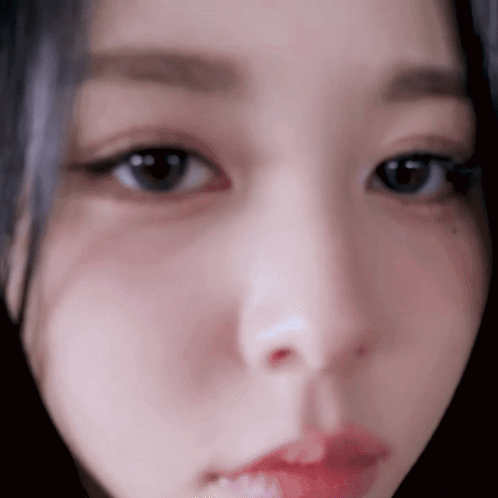 Close Up Woman's Face Eyes And Nose GIF