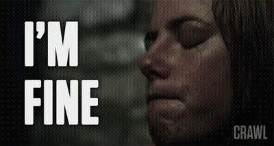 Close Up Woman's Face Saying I'm Fine GIF