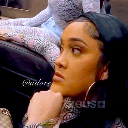 Close Up Woman's Face With @Adore GIF