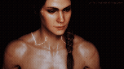 Close Up Woman's Face With Amisthiosintraining.com GIF