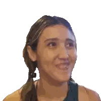 Close Up Woman's Serious Face Sticker