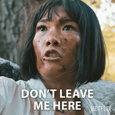 Close Up Woman Saying Don't Leave Me Here GIF