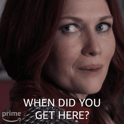 Close Up Woman Saying When Did You Get Here GIF