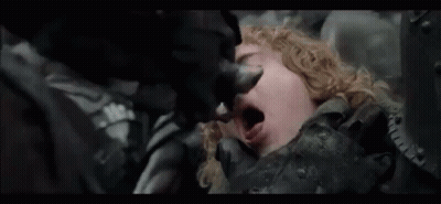 Close Up Woman With Blood Coming Out Of Mouth GIF