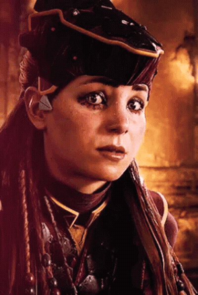 Close-Up Woman With Hat And Necklace GIF
