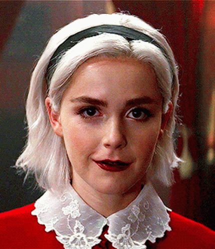 Close Up Woman With Headband And Red Top GIF