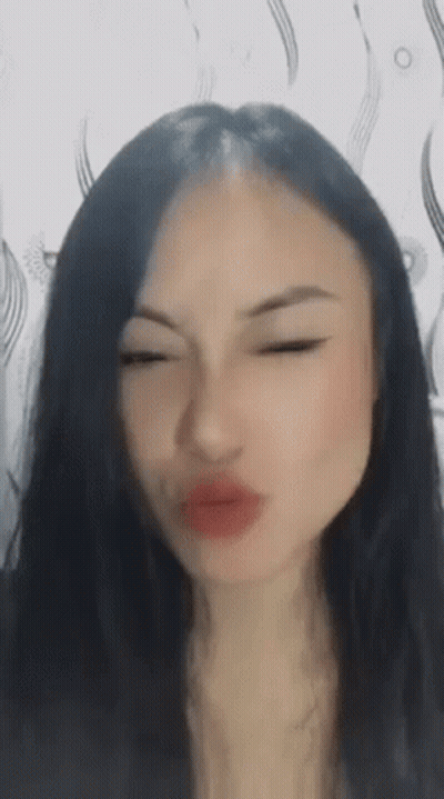 Close Up Woman With Long Black Hair GIF