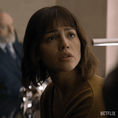 Close Up Woman With Netflix Text On Bottom Right GIF