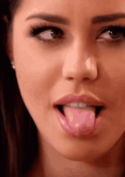 Close Up Woman With Tongue Out GIF