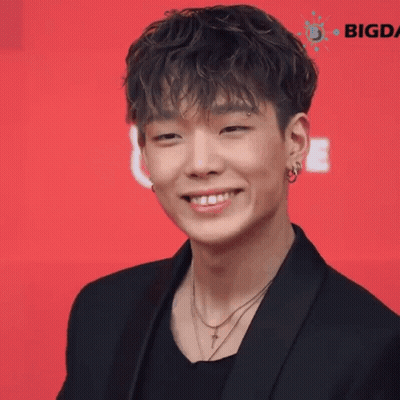 Close Up Young Man Smiling In Black Jacket And Necklace GIF