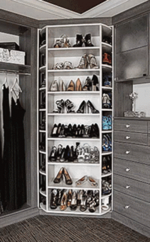 Closet Filled With Shoes and Heels