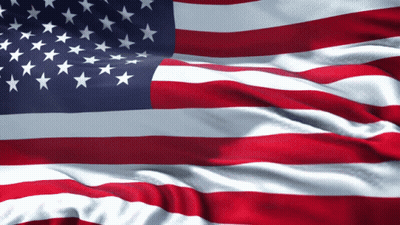 Closeup American Flag Stars Stripes GIF