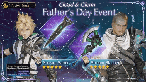 Cloud And Glenn Father 'S Day Event With Stream Saber And Stream Shasher GIF