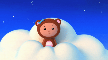 Cloud Bear Sleepy Time GIF