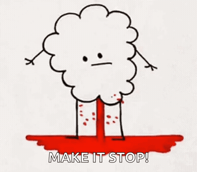 Cloud Cartoon Saying Make It Stop GIF